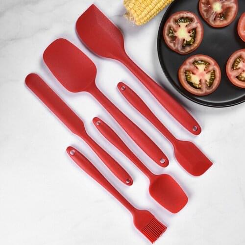 Silica Gel Kitchen Ware 6 Pieces Cream Scraper Six Baking Tool Scraper Oil Brush Set