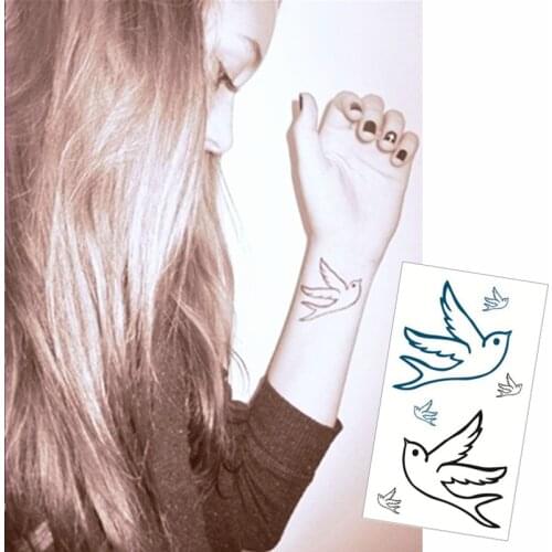 SHNAPIGN 25 style Temporary Tattoo Body Art, Peace bird Designs, Flash Tattoo Sticker Keep 3-5 days Waterproof 21*15cm