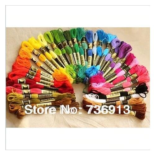 You Can Choose Any Color Or Quantity // Cross Stitch Embroidery Cotton Thread Floss Similar DMC--100 Pieces Free Shipping