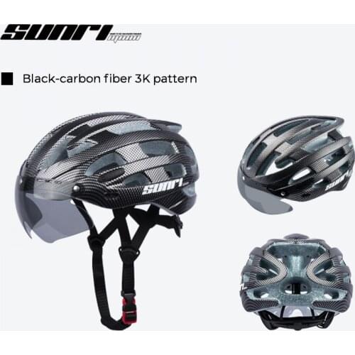 Safety Road Mountain Bike Helmets with Magnetic Goggles and Detachable Sun Visor Adjustable Cycling Helmet for Men Women