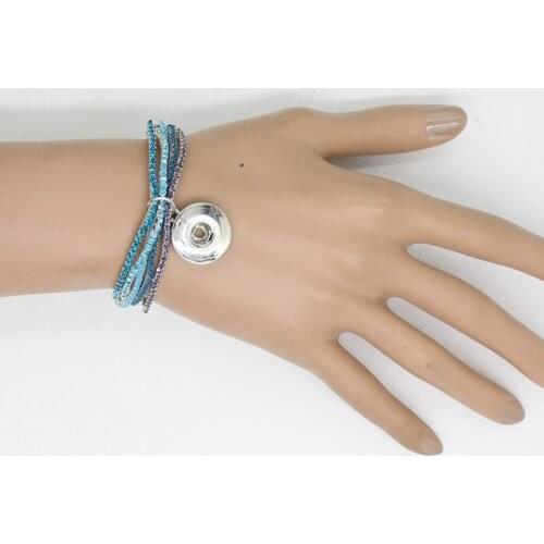 1PC DIY Jewelry Crystal Cup Chain Flex DIY Bracelets Fit Interchangeable Buttons Jewelry Bijoux Pulsera for Snap Jewelry