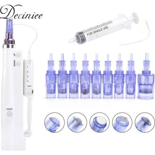 10PCS Microneedle Cartridges needles with Syringe Tube 9 12 36 pin For Mini Hydra Gun Mesotherapy Injector Auto Derma Stamp Pen