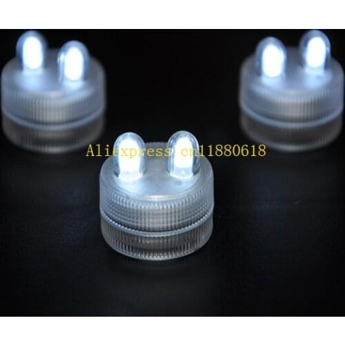 240pcs/lot Free Shipping Dual LED Submersible Floralyte Waterproof LED Candle Tealight For Wedding Party Event Decoration Light