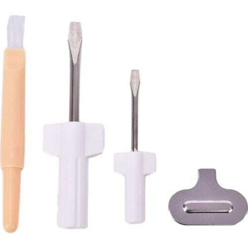 4pcs/set Needle Plate Driver Sewing Screwdriver Cleaning Brush Sewing Repair Tools for Sewing Machine Repair Accessories 2021