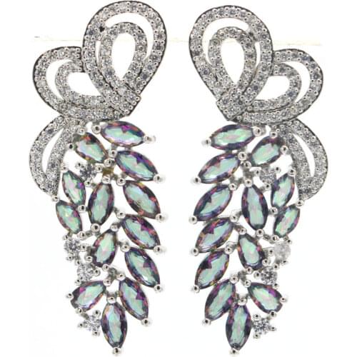 31x15mm SheCrown 2021 New Arrival Green Peridot Gift Ladies Engagement 925 Sterling Silver Stud Earrings