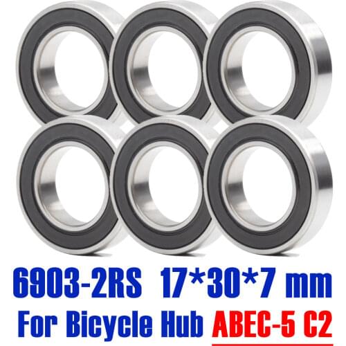 6PCS 6903-2RS Bearing 17*30*7 mm ABEC-5 17 30 7 6903RS Bearings For Bicycle Hub Front Rear Hubs Wheel