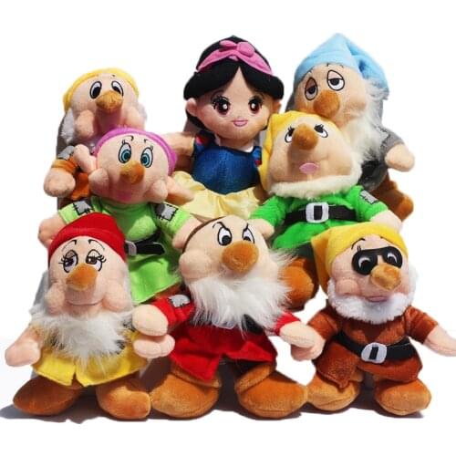 8pcs/lot The Princess Snow White and the Seven Dwarfs Soft Plush Doll Toys for Children