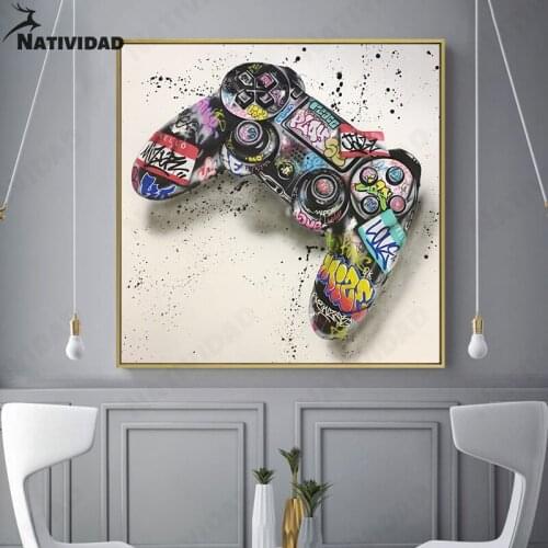 Canvas Painting Abstract Graffiti Art Poster Decoration Wall Retro Game Console Picture Art Painting Living Room Home Decor