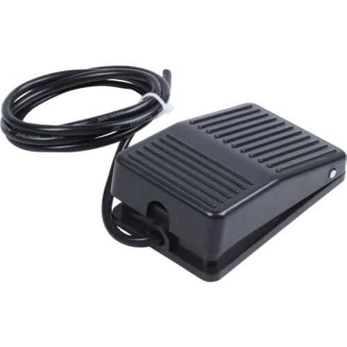 AC 250V 10A SPDT NO NC Antislip Plastic Momentary Power Foot Pedal Switch Black