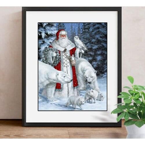 Diamond Painting Santa Claus DIY Diamond Embroidery Christmas Full Square Drill Cartoon Picture Of Rhinestone Home Decor