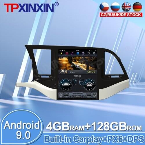 For Hyundai Elantra 2016-2019 Android 9.0 4+128GB ISP Touch Screen Car Multimedia Radio Player GPS Navigation System DSP Carplay