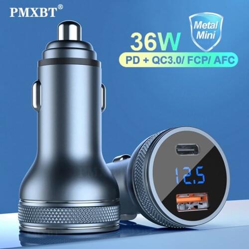 PD Car Charger Quick Charge 3.0 Fast Charging For iPhone 12 11 Xiaomi 7 8 Type C QC PD 3.0 Mini USB Mobile Phone Charger in Car