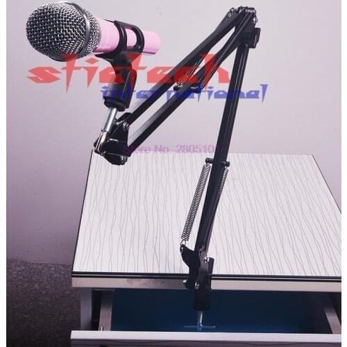 By dhl or ems 20 sets Black NB-35 Extendable Recording Microphone Holder Suspension Boom Scissor Arm Stand Holder