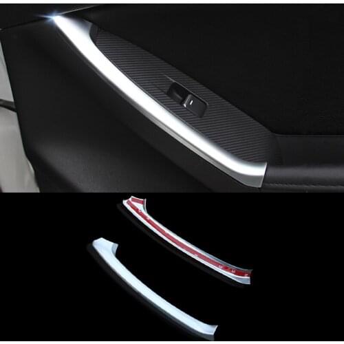For Mazda CX-5 CX5 2015 2016 ABS Chrome Inner Rear Door Armrest Window Lift Button Decorative Strips Cover Trim Auto Accessories