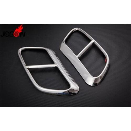 For Volvo S90 2016 2017 2018 2pcs Car Rear Dual Exhaust End Tip End Pipe Sticker Cover