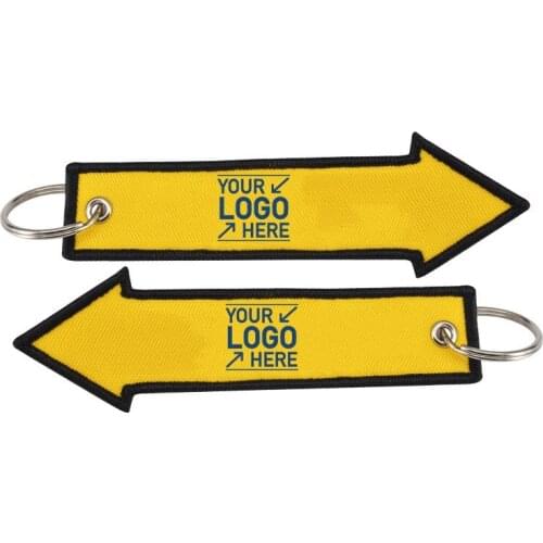 Customized your logo and logo color 4.9"x1" keychain embroidery double-sided personalized outdoor climbing club