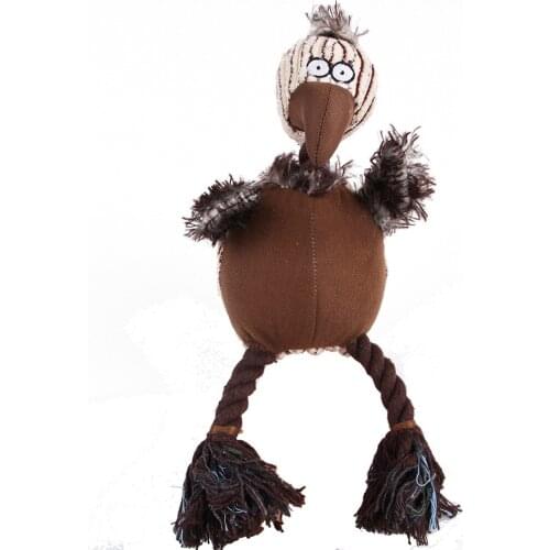 Interactive Plush Toy Pet Chew Toys Cat Dog Squeaky Toy Squeaker Sound Chew Fetch dog rope toy