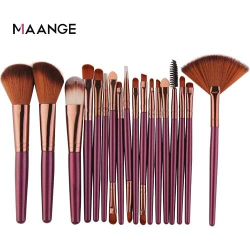 MAANGE 6/15/18Pcs Makeup Brushes Tool Set Cosmetic Powder Eye Shadow Foundation Blush Blending Beauty Make Up Brush Maquiagem