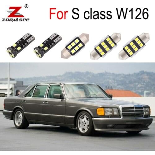 16pc Canbus LED Interior Dome Light Kit For Mercedes Benz S class 126 W126 C126 1979-1991 300 380 420 500 560 SE SEL Accessories