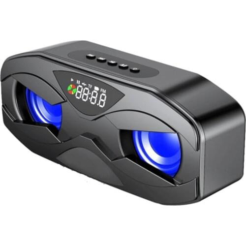 M8 Bluetooth Speaker LED Rhythm Flash Wireless Loudspeaker FM Radio Alarm Clock TF Card Support Subwoofer M5