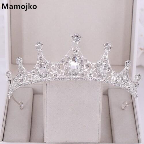 Mamojko 2019 Korean Delicate Rhinestone Bridal Crown for Women Princess Crown&Tiara Headdress Fashion Wedding Accessories