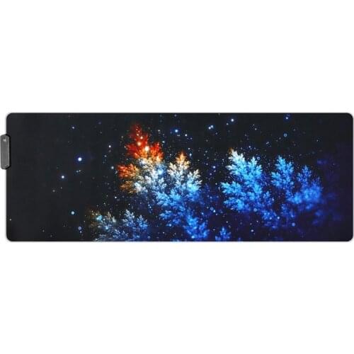 The Mangrove Honeysuckle USB Wired RGB Colorful Backlit LED Mouse Pad for Gaming Mouse E-Sport