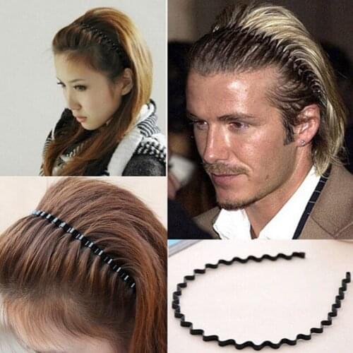 Men Women Unisex Black Wavy Hair jewelry Accessories Head Hoop Band Sport Headband Hairband Hairpins Styling Tools free shipping