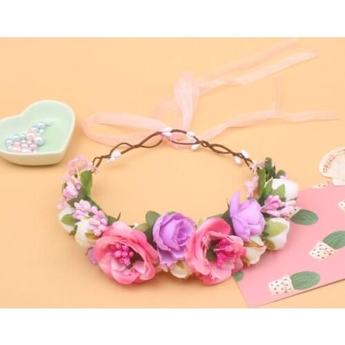 New European and American fashion photo wreath hairband beach holiday childrens headdress