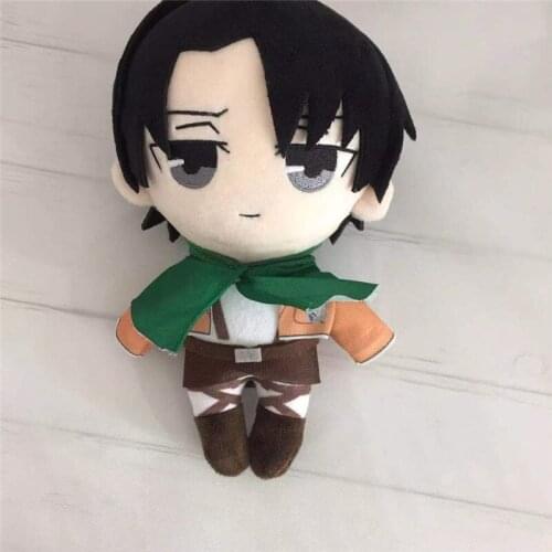 New Attack on Titan Levi Ackerman Anime Cute Stuffed Pillow Decoration Fans Gift 20cm