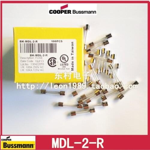 [SA]United States BUSSMANN Fuse Time-Delay Fuse MDL-2-R 2A 250V--50pcs/lot