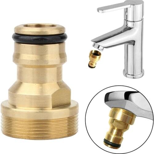 Universal 23 mm Quick Connector Pure Brass Kitchen Bathroom Faucet Tap Connector Garden Hose Water Connection Adapters