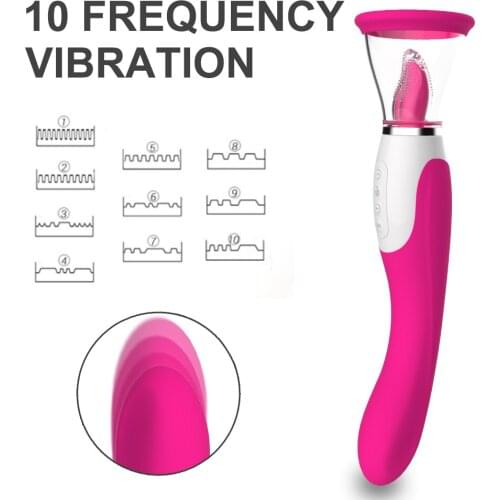 Vibrator Female Sex Masturbation Device Massage Vibrator Sucking Tongue Licker Adult Sex Toys