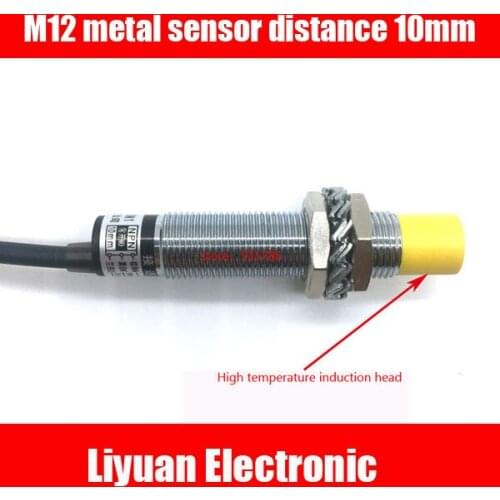 Waterproof Corrosion resistant M12 Proximity Switch Remote 10mm Metal Inductive Sensor Three-wire NPN Normally open 24V