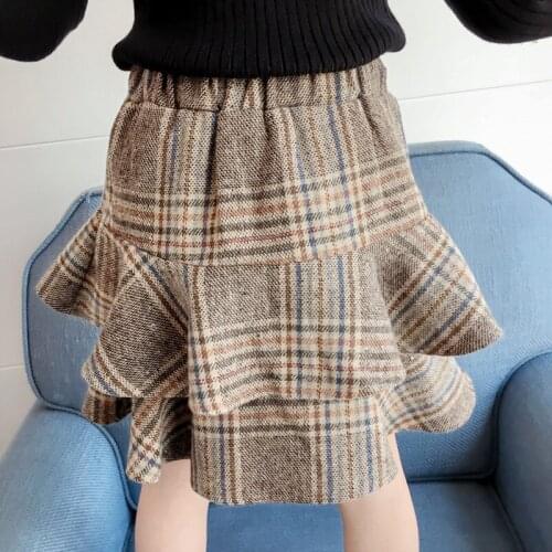 2019 New Arrival Girls Skirts Autumn Winter Children Clothes Kids Girls Ruffles Skirts Baby Little Girl Tutu Skirt for 2-7 Years