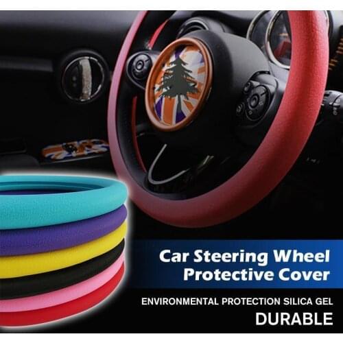 Car Steering Wheel Protective Cover Auto Spare Cover Parts Cars Protective Non-slip Silicone Steering Wheel Cover