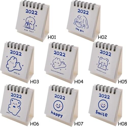 1PC 2022 Mini Desk Calendar Cute Monthly Calendar Desktop Small Ornament Decoration Stationery School Supplies|Calendar 6.5*6cm
