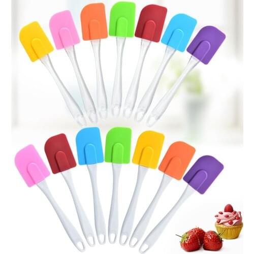 1PCS Split Silicone Scraper with Crystal Handle Creamy Butter Spatula DIY Cake Tool Silicone Scraper Silicone Spatula