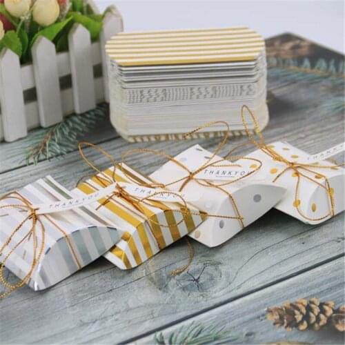 10pcs Promotion Pillow Shape Kraft Jewelry Candy Box Craft Paper Wedding Favor Gift Boxes Pie Party Box Bags
