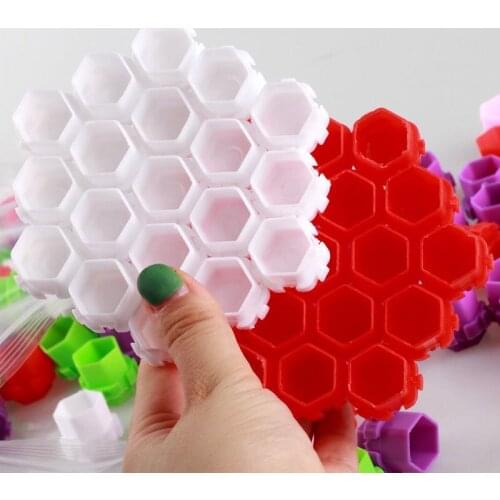 200pcs/bag Hive Honeycomb Shape Tattoo Ink Cup Pigment Holder Wholesale High Quality Caps For Professional Tattoo Accessories