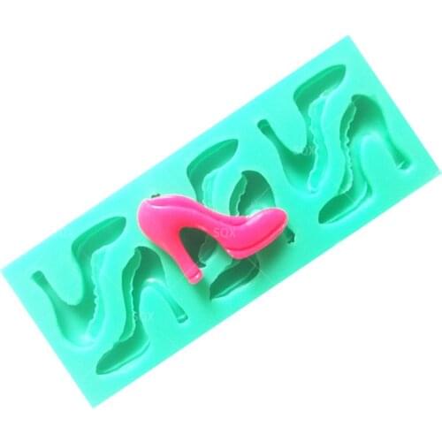 3D High Heels Shape Fondant Cake Decorating Lace Mold Silicone Decoration Mold Surafcraft Tools Bakeware SQ15129