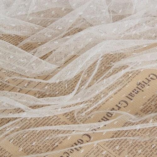 5 Yards White Wedding Lace Fabric DIY Scarf Curtain White Embroidery Mesh Lace Fabric Table Cloth Crafts