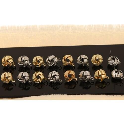 HAOSAW 6Pcs 12*16MM Jewelry Accessories/DIY Part/Hand Made/Jewelry Findings & Components/Earrings Stud/Irregular Knot Shapes
