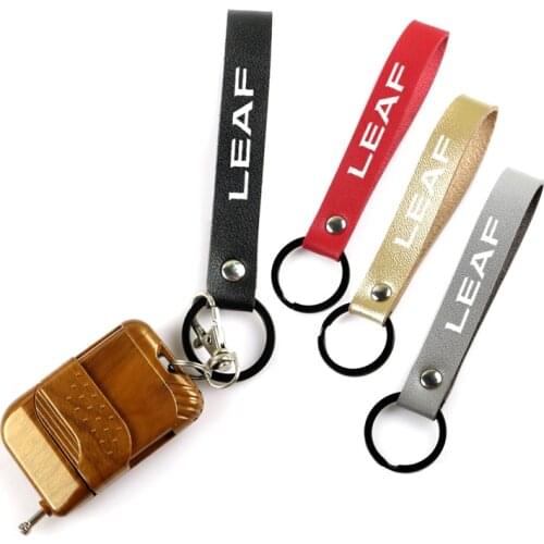 Car Keychain Artificial Leather Rope PU Key chain for Nissan LEAF ALMERA Qashqai Murano X Trail Teana Car Key ring Accessories