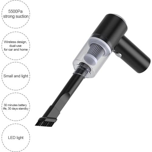 120W Car Mini Vacuum Cleaner Small Hand-held Vacuum USB Rechargeable Easy to Clean Desktop Keyboard Drawer Car Interior Dust