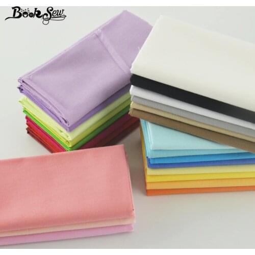 Booksew Tissu African Fabric Cotton Fabric Dye Telas De Algodon Para Patchwork Sewing 25 Solid Colors Pack Textile Fabric Meter