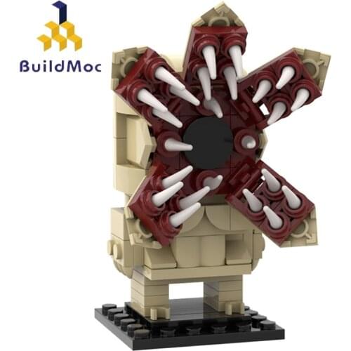 BuildMoc Brickheadz Figures Monster Creator Expert Animals Modular Building Blocks MOC Cartoon Character Bricks Toy For Children