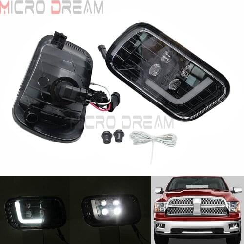 For Dodge RAM1500 2009-2012 LED Fog Driving Light Fog Lamp Assembly with DRL for RAM2500 10-14 RAM3500 10-12 Ram 1500 2500 3500