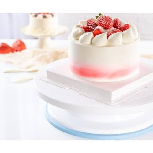 Cake Tools Round Cake Mounting Turntable Anti-skid Plastic Cake Plate Turntable Rotating Pastry Supplies Cake Stand Baking Tool
