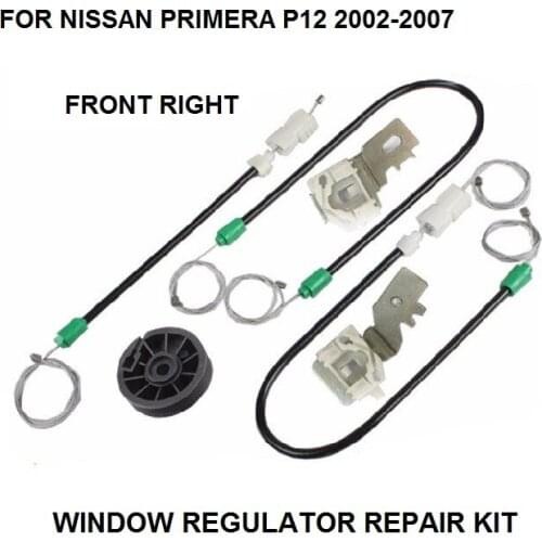 WINDOW REGULATOR KIT FOR NISSAN PRIMERA P12 ELECTRIC WINDOW REGULATOR REPAIR KIT FRONT RIGHT 2002-2007