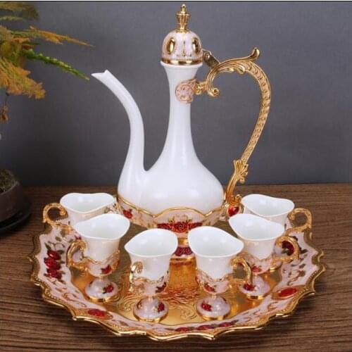 Creative chinaware decorative wine set whiskey decanter drink dispenser for alcoh.. wine gifts for home decoration JJ116